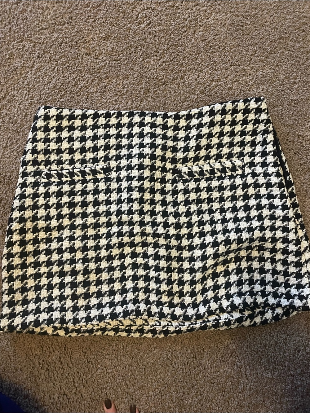 a new day Black & White Houndstooth Mini Skirt